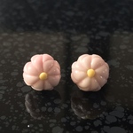ねりきりピアス　へら菊ピンク　#50