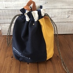 巾着バッグ。新作。帆布、シンプルバッグ