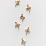 【4pcs gold】smallビジュリーフパーツ