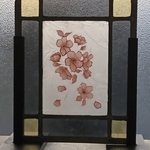 絵付けステンドグラスパネル～桜