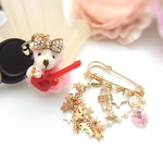saly☆2wayクマさんの発表会ブローチ