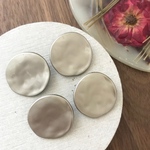 4pcs Handmade* 資材 B-652 wavy metal button