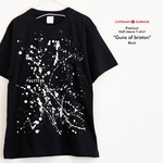 ペンキぶちまけ系 パンクな音楽Ｔシャツ  ※プレミアム仕様※【ブラック】プレミアムなちょい厚手半袖クルーネックTシャツ