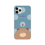 iPhoneケース クリアケース シリコンケース くまイラスト レトロ 水玉 パステル秋色ベージュカーキ 6/6s/7/8/X/Xs/XR/XSmax