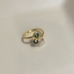 ファランジリング グリーン×ブルー