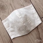 夏マスク　花柄インド綿　大きめ立体型　ハンドメイド