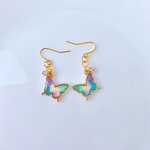 春・虹色蝶々のピアス/イヤリング