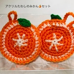 アクリルたわし🍊みかん2枚🍊