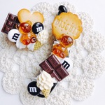 お菓子のバナナクリップ  chocolate スイーツデコ  フェイクスイーツ