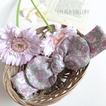 gray×purple♡ふんわり♡まるい♡wガーゼのベビーヘアバンド♡
