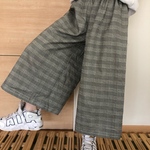 ゆったりスッキリ☆ガウチョ☆グレンチェック