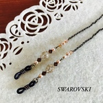 【再販】ドイツ製チャーム＆SWAROVSKIのメガネチェーン (マスクチェーンとの2WAYも作成させて頂きます)