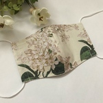 再再販　リバティ　夏用　立体マスク　しじら織　アーカイブライラック　白