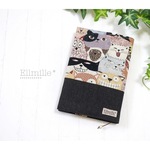 ◆文庫本用ブックカバー（ネコ柄)◆