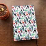 単行本ハードカバー用ブックカバー★リバティLIBERTY★Birds of Paradiseグリーン系