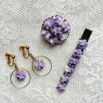 ☆送料無料☆紫陽花アクセサリー３点セット