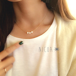 ✳︎シンプル  ✳︎コットンパール３粒ネックレス✳︎nicoa