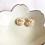 金襴　白　イヤリング