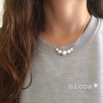✳︎コットンパール5粒ネックレス✳︎nicoa