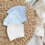 ＊夏用 接触冷感 【パステル3枚セット】ひんやり　立体マスク インナーマスク 無地 ボーダー マスクカバー 大人用　布マスク ゴム付き