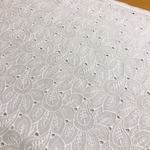 綿レース生地、薄いグレー、50cm