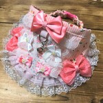 犬・猫の首輪　約33～36　ocochanバンダナチョーカー　サクランボ柄・花柄・リボンいっぱい