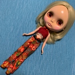 ブライス、リカちゃん用セパレートパンツルック、赤
