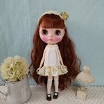 ブライスアウトフィット 🍎055 ワンピースセット(イエロー) ② ＊blythe outfit