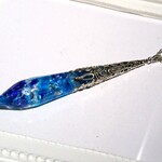 琉球ガラスの海 青 ペンデュラム ネックレス チャーム