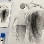 馬の絵(複製画) A4サイズ