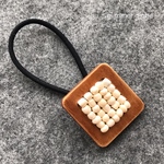 tiny frame "wood" □ ヘアゴム　ホワイト