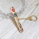 colorful flower キークリップ ゴールド