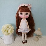 ブライスアウトフィット 🍎054 ワンピースセット(ピンク) ① ＊blythe outfit