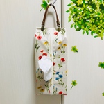 【送料込】持ち手つき　ティッシュBOXカバー＊花柄