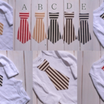 選べるネクタイ　ストライプ　ロンパース　OR　Tシャツ　　
