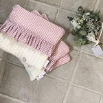 母子手帳ケース　𖦊アイボリー×ギンガムチェック