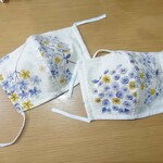 【翌日発送】夏用 大人 布マスク  あじさい ナチュラル   