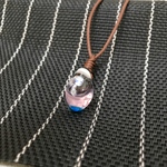 La.suwagee 希みを引き寄せる 波動玉 ガラス ネックレスi ピンクブルー