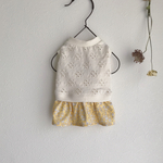 犬服 *ソルメッシュᵃⁿᵈ小花柄のワンピース*イエロー