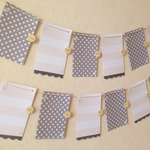 PhotoGarland＊フォトガーランド＊oneyear＊グレードット×ベージュボーダー