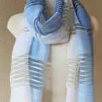 シルクとコットンの透かし織りストール