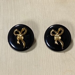 ●25㎜● GOLD  BLACK ROUND BOTTUN