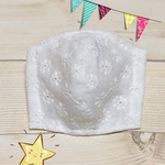✴︎夏用✴︎ コットンレース/花柄刺繍/ダブルガーゼ使用　子供用立体マスク