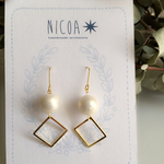 ◇ゆれるスクエアピアス◇nicoa