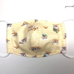 <小さめ> 子供用　立体マスク(カワウソ yellow)