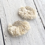 fringe 刺繍ピアス/イヤリング
