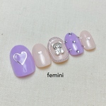 パープル×ベージュ×クマちゃんネイル♡ネイルチップ オーダーネイルチップ 春ネイル 夏ネイル 秋ネイル 冬ネイル 量産型 ゆめかわいい テディベア くま ガーリーネイル