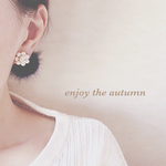 pon  pon flower ピアス　２way