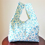 レジ袋型エコバッグ◎お花畑◎ランチバッグ◎コンビニ袋◎薬局袋◎マチたっぷり15㎝◎