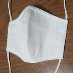 ワイヤー入り冷感マスク*接触冷感*麻*女性用白